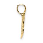 10K Polished Sleigh Pendant - Image 2