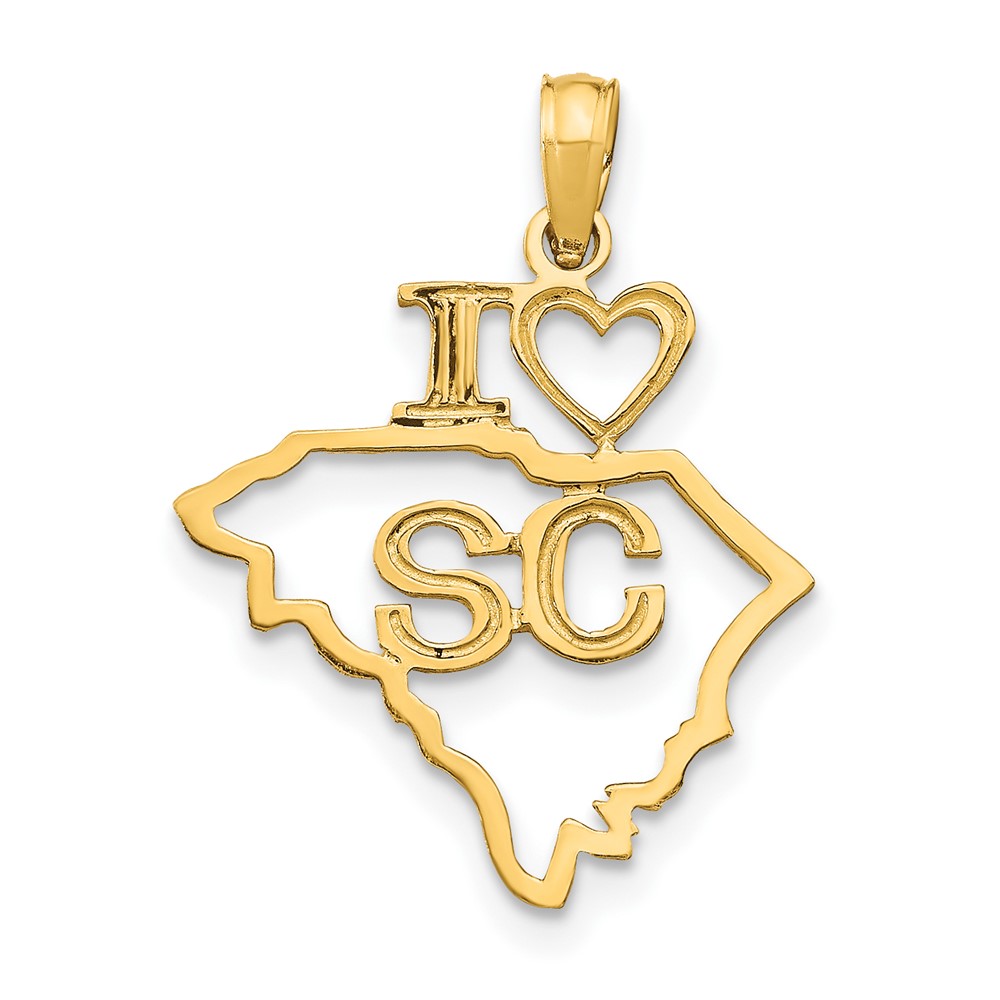 10D1187.jpg 10K Solid South Carolina State Pendant - Image 1