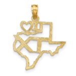 10K Solid Texas State Pendant - Image 3