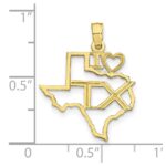 10K Solid Texas State Pendant - Image 4