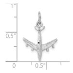 10k White Gold 3-D Airplane Charm - Image 2