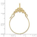 10k Polished Filigree Heart Charm Holder - Image 3