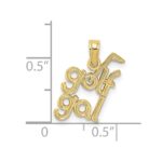 10K Solid Polished GOLF GAL Charm - Image 3