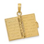 10K  3D Lords Prayer Bible Pendant - Image 6