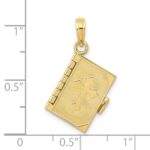 10K  3D Lords Prayer Bible Pendant - Image 3