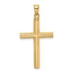 10K Polished Cross Pendant