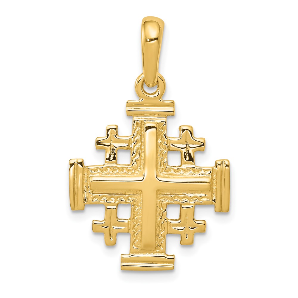 10D1656.jpg 10k Jerusalem Cross Pendant - Image 1