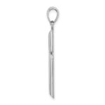 10k White Gold Tubular Cross Pendant - Image 2