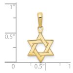 10k Polished Star of David Pendant - Image 3