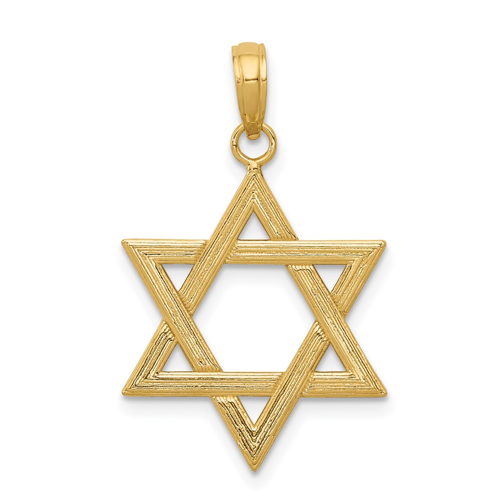 10D1696.jpg 10K Polished Star of David Pendant - Image 1