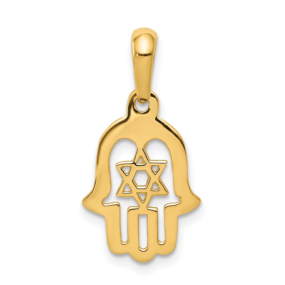 10D1714.jpg 10k Star of David Chamseh Pendant - Image 1