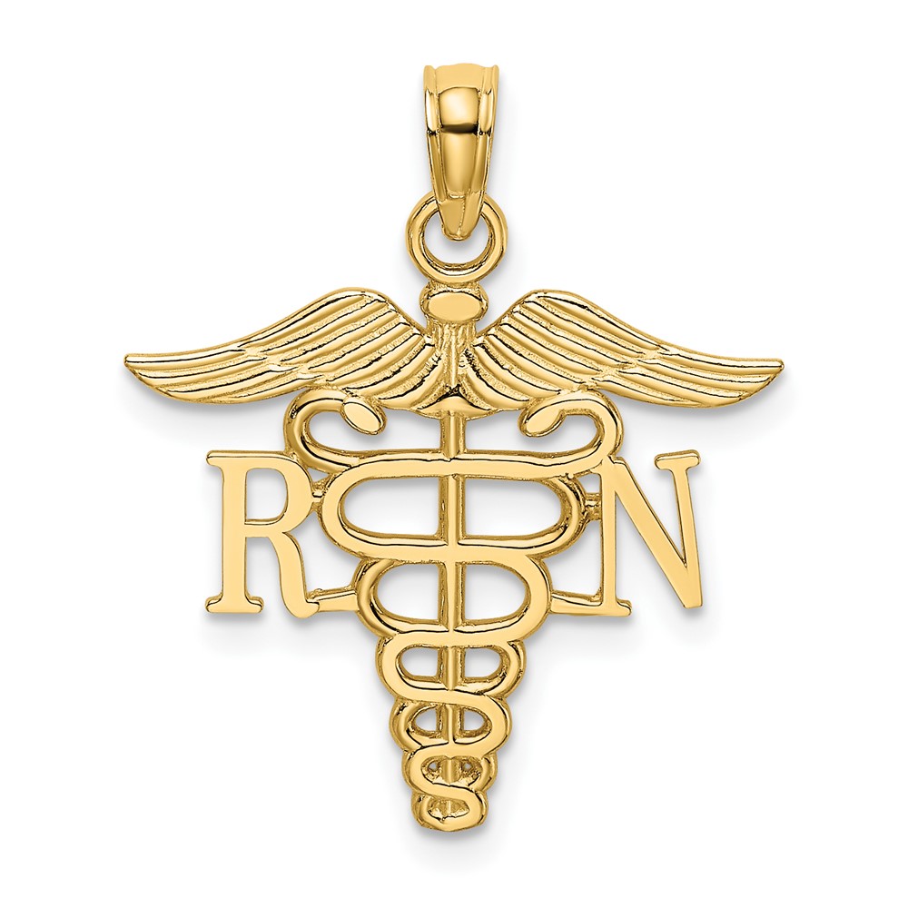 10D3483.jpg 10K RN Caduceus Pendant - Image 1