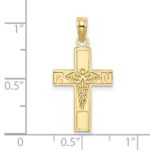 10K RN  Caduceus Cross Charm - Image 3