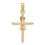 10k Praying Boy Cross Charm - Image 4