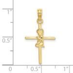10k Praying Boy Cross Charm - Image 3