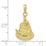 10K Slice Of Cake With Candle HAPPY BIRTHDAY Pendant - Image 3