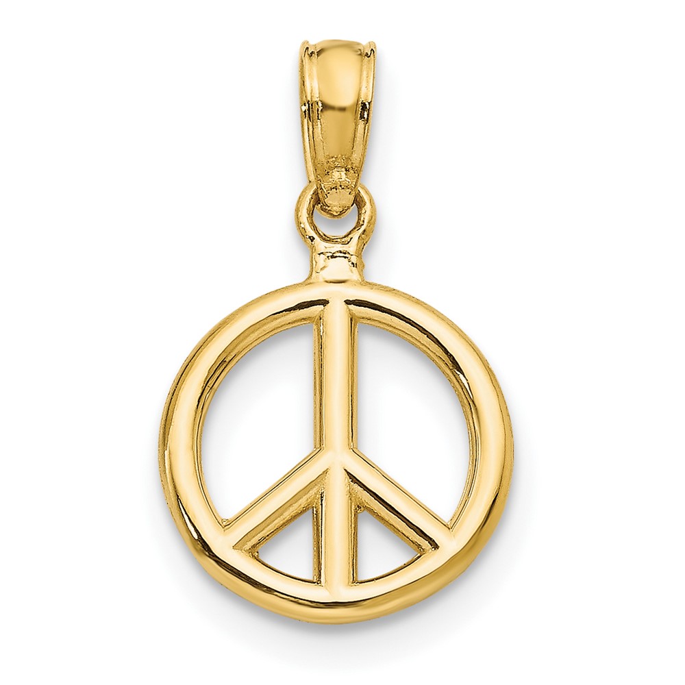 10D4053.jpg 10K Polished Peace Symbol Pendant - Image 1
