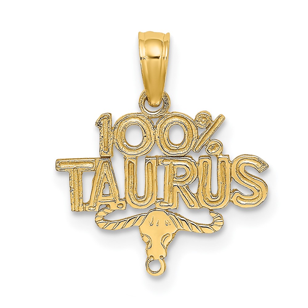 10D4055.jpg 10K 100% TAURUS Zodiac Charm - Image 1