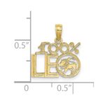 10K 100% LEO Zodiac Charm - Image 3