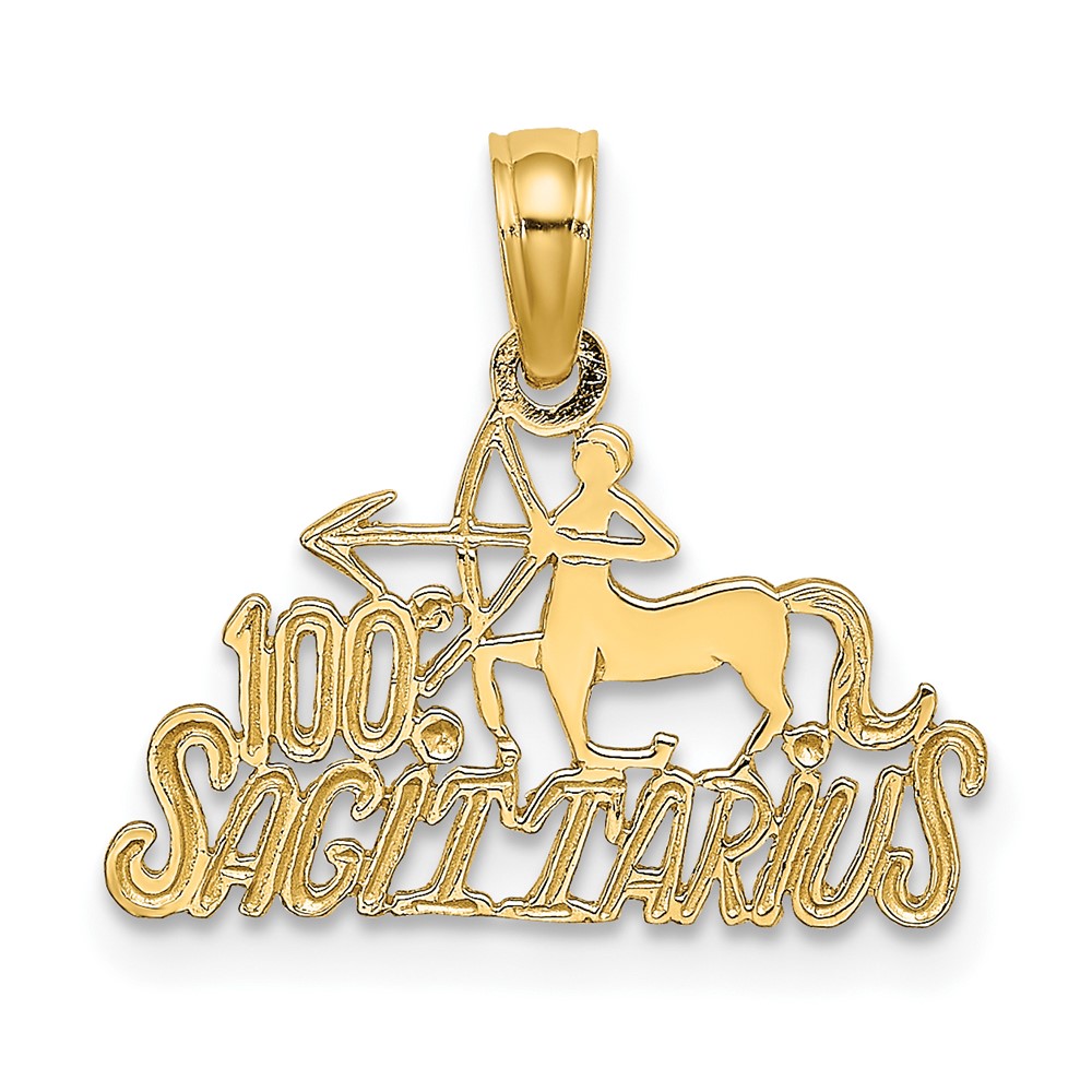 10D4062.jpg 10K 100% SAGITTARIUS Zodiac Charm - Image 1