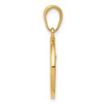 10K Cut-out Round Frame Yoga Om Symbol Pendant - Image 2