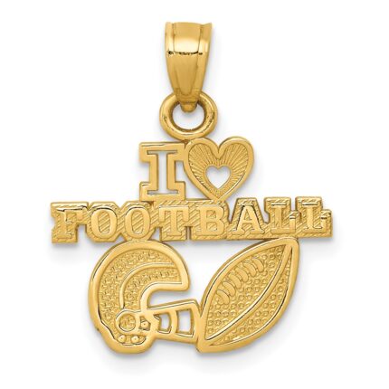 10K I HEART FOOTBALL Charm