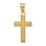 10K Small Satin Cross Pendant