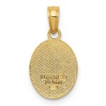 10k Polished Small Fleur De Lis in Oval Pendant - Image 4