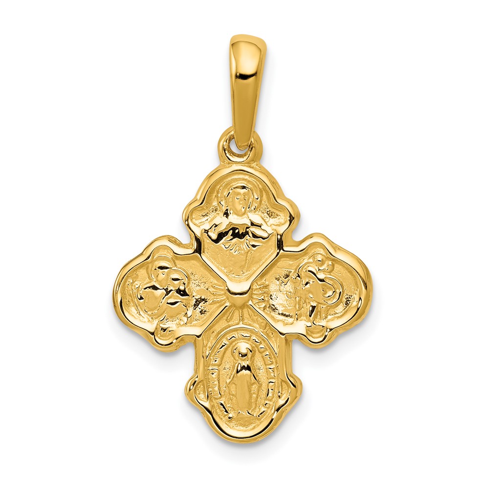 10K2296.jpg 10k Four Way Medal Pendant - Image 1