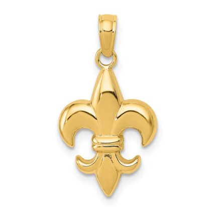 10k Fleur De Lis Pendant