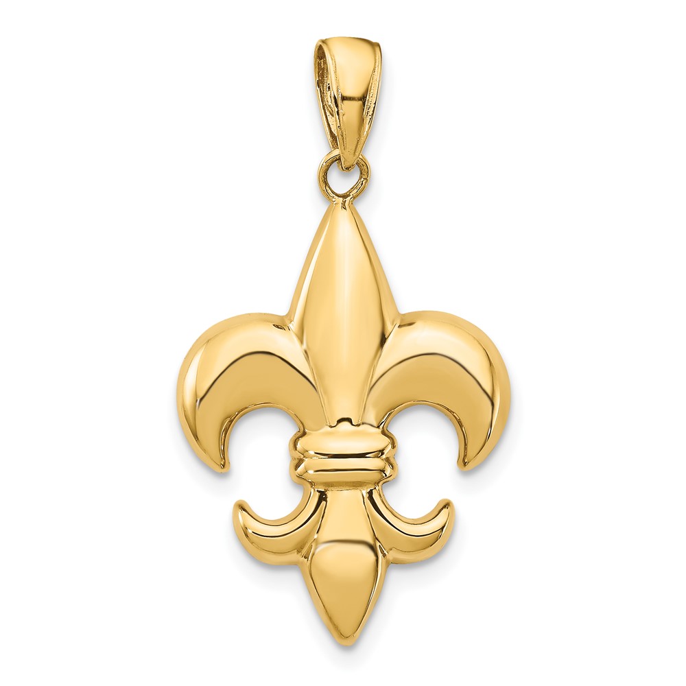10K2760.jpg 10k Medium Fleur-De-Lis Pendant - Image 1