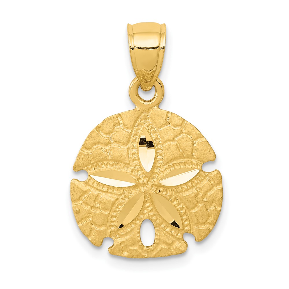 10K2935.jpg 10K Sand Dollar Pendant - Image 1