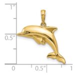 10k Dolphin Pendant - Image 3