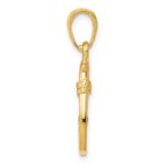 10K 3D Fish Hook Pendant - Image 2