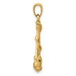 10k Anchor w/Rope Pendant - Image 2