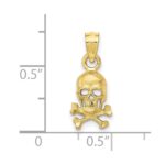 10K Skull and Cross Bones Pendant - Image 3