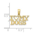 10K I HEART MY DOGS Pendant - Image 4