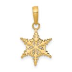 10k Small Snowflake Pendant