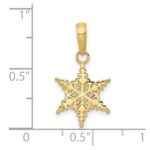 10k Small Snowflake Pendant - Image 3