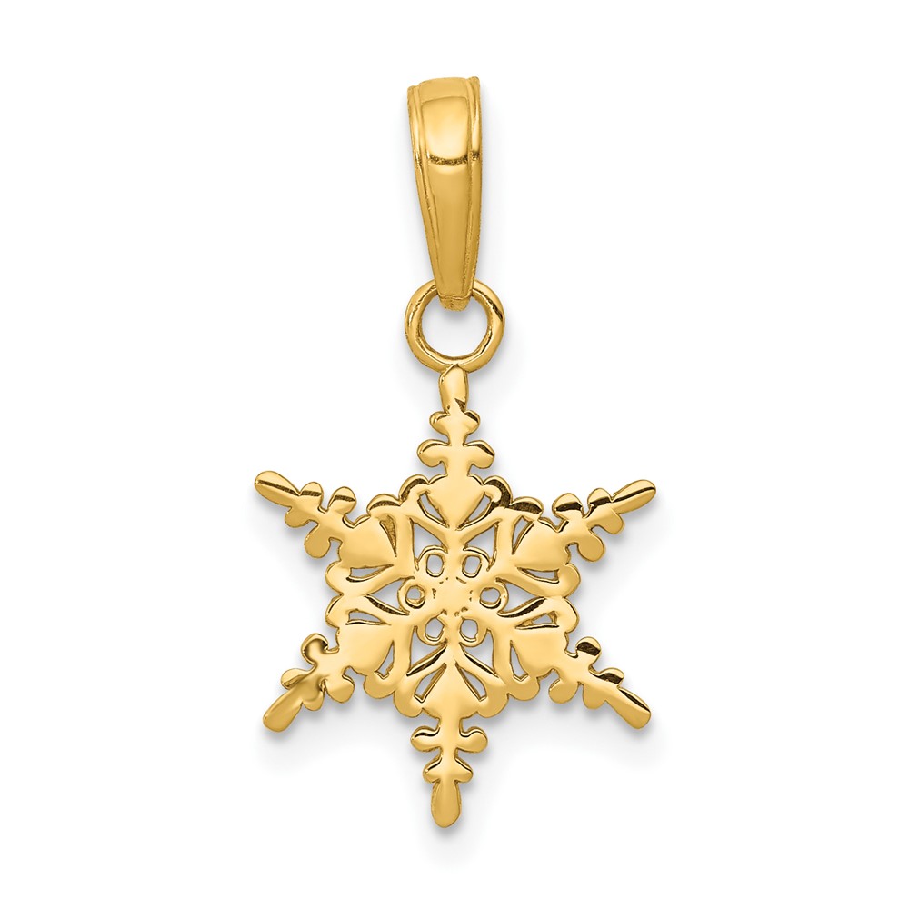 10K4742.jpg 10k Small Snowflake Pendant - Image 1