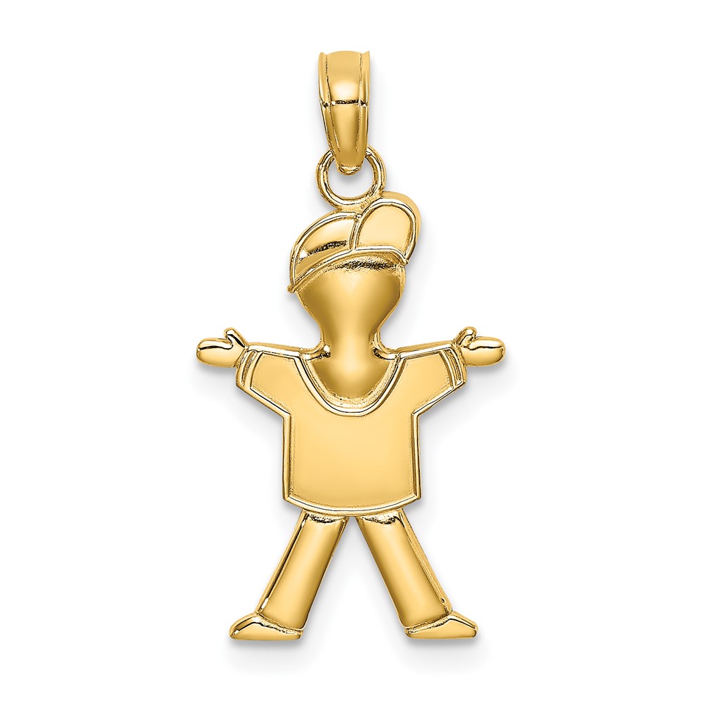 10K4759.jpg 10k Polished Full Body Boy Charm - Image 1