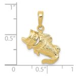 10k Large Mouth Bass Fish Small Charm - Image 3
