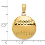 10K Diamond-Cut Baseball Charm - Image 4
