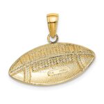 10K Diamond-Cut Medium Football Charm - Image 3