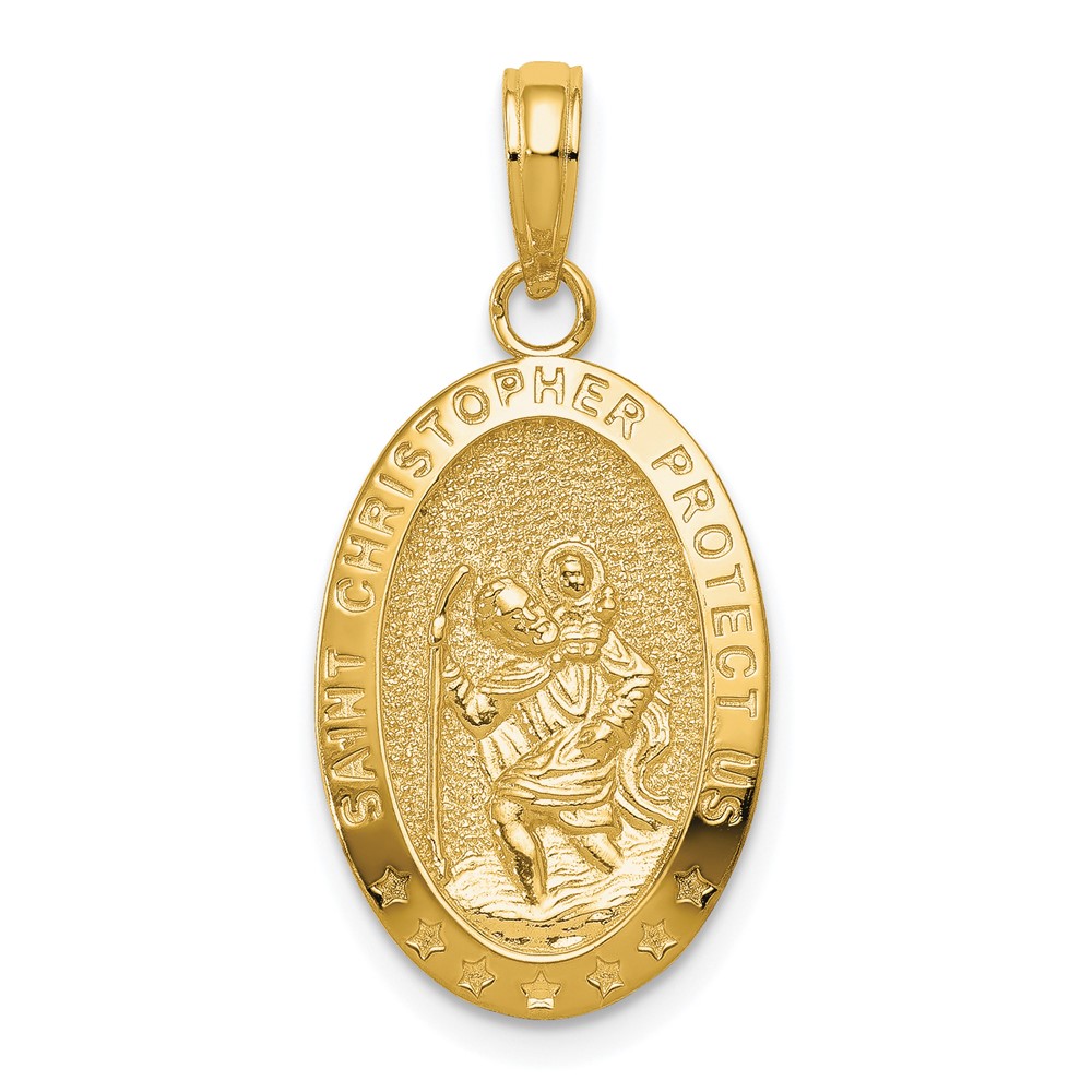 10K5082.jpg 10k Saint Christopher Medal Pendant - Image 1