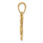 10K Polished Heart Key and Heart Lock Charm - Image 2