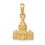 10k 3-D Washington D.C. Capital Building Pendant - Image 4