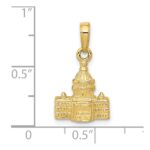 10k 3-D Washington D.C. Capital Building Pendant - Image 3