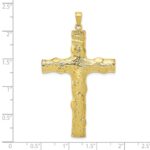 10k Large Textured Cross Pendant - Image 4