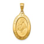 10k Saint Anthony Oval Medal Pendant
